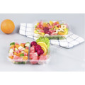 Pet Clear Plastic Compartment Take Away Salad Food Container Tray 12